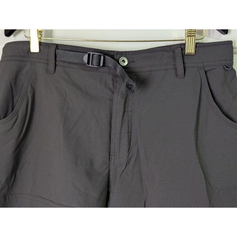 Gerry Cargo Hiking Shorts Mens 36 Dark Gray Nylon Blend Belted Pockets Quick Dry - Picture 4 of 12